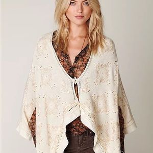 Free people embroidered cape